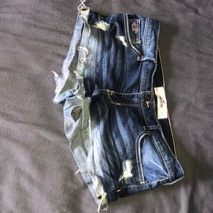 hollister distressed jean short shorts